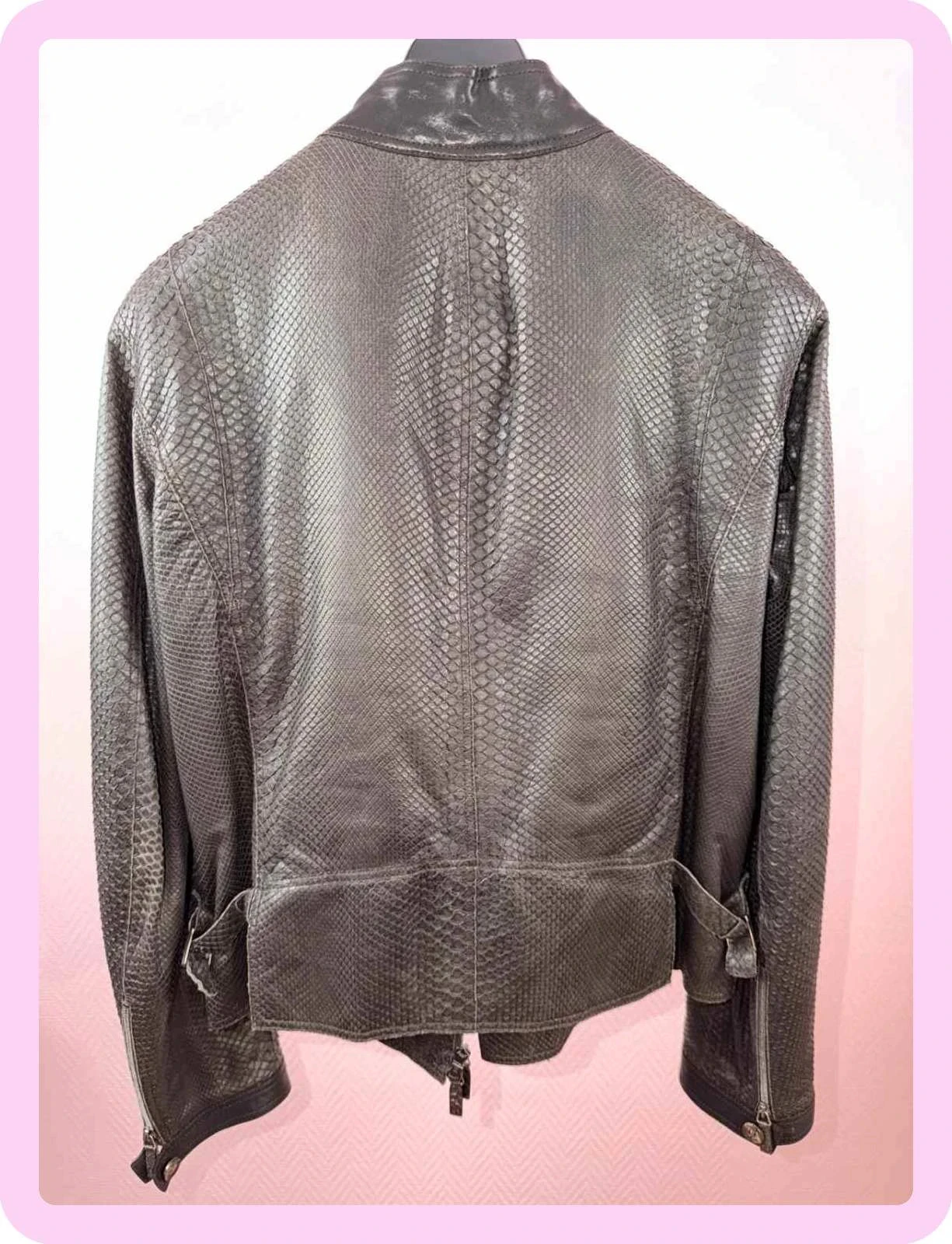 Casaco de couro modelo raro original Giorgio Armani tamanho xl – photo 10